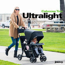 Sit Stand Double Tandem Stroller - Black