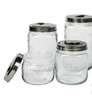 Jars and More 4 Variable Sized Glass Canisters with Lids