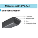 Mitsuboshi FHP General Utility V-Belt 0.38 in. W X 50 in. L For Fractional Horsepower Motors