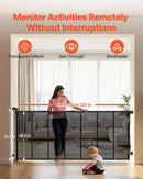 Retractable Baby Gate w/ Reinforced Fiberglass Strips - Black