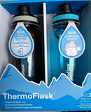Motivational Water Bottle - Smoke/Blue - 32 Oz 2 Pack