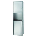Bradley 2271-100000 Semi-Recessed 18 Gallon Towel Dispenser/Waste Receptacle Combination Unit