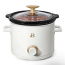 2 Qt Manual Slow Cooker, 2-Pack, Tomato Red + White Icing