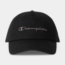 Champion Adult Script Twill Baseball Hat - Black