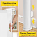 Retractable Dog Gate - White