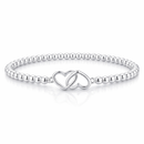 Beaded Intertwined Heart Bracelet