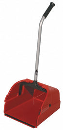 Tough Guy Long Handled Dust Pan, Dust Pan, Long Handled/Lobby, Plastic, 13-3/4" Overall Dust Pan Width - 22F181