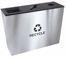Tough Guy (3) 18 gal Rectangular Recycling Station, Metal, Silver - 22N278