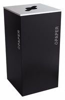 Tough Guy 36 gal Square Recycling Can, Metal, Black - 22N308
