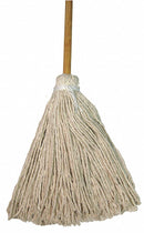 Tough Guy Cotton String Wet Mop Head and Handle, Quick Change, Beige, 48 in Handle Length - 22VA23