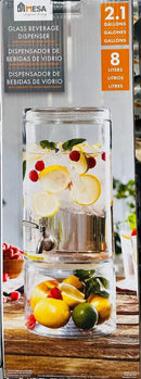 8L Beverage Glass Dispenser