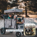 VYOO2 Stroller Wagon with Canopy 2 Seater - Grey