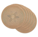 Round Woven Floral Placemats - Set of 6