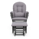 Hoop Glider Nursery Rocking Chair and Ottoman - Gray Frame/Slate Gray Swirl Fabric