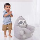 Cuddo Buddies Gray Sloth Plush Chair for Toddlers