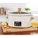 6 QT Slow Cooker, Locking Lid, Digital, Linen Speckle