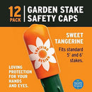 Thriving Design, Stake Safety Caps, 12 ct, Tangerine