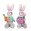 Transpac, Plush Plaid Sitting Rabbit, Assorted & Sold Separately