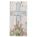 Raz, Cross Textured Wood Block, 19.5"