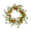 Raz, Carrot & Mixed Floral Wreath, 22"