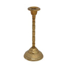 Creative Co-Op, Embossed Aluminum Taper Holder, Gold Finish