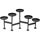 Karma, Metal Five Pilar Candle Holder, Black