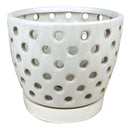 Border Concepts, 5.5" Pierced Orchid Pot, White