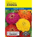 Lake Valley, Zinnia California Giants, Mixed Colors