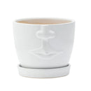Napco, White Face Planter, 5"