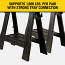 STANLEY 33 in. H X 27 in. W X 4 in. D Folding Sawhorse 1000 lb. cap. 2 pc