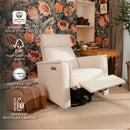 Willa Pro Power Glider Recliner w/ Power Lumbar - Performance Cream Eco-Weave