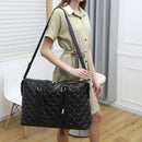 Quilted Travel Weekender Bag - Black