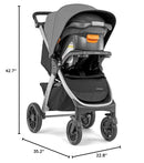 Bravo 3-in-1 Quick-Fold Trio Travel System - Brooklyn