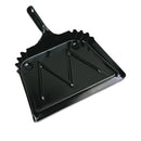 Boardwalk Metal Dust Pan, 12" Wide, 2" Handle, Black - BWK04212EA