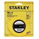Stanley 100 ft. L X 0.38 in. W Closed Reel Long Tape Measure 1 pk