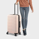 Medium Checked Hardside Suitcase - Pink