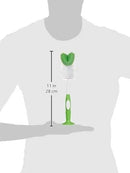 Baby Bottle Brush with Nipple Cleaner and Suction Cup Stand, White (Pack of 3)