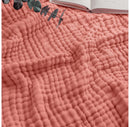 Muslin Cotton Blanket - King 108" x 90" - Dusty Rose