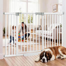 Ixaro 41" Extra Tall Dog Gate Indoor,30-62.5" Wide Heavy Duty Pet Gate for Doorways,Baby Gate with Walk Through and Auto Close, Pressure Mounted, Suitable for Stairs,Kitchen,White
