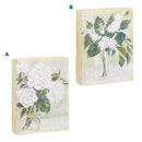 Raz, White Flowers In Vase Block Wall Art, Assorted & Sold Separately