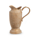Raz, Ribbed Gold Pitcher, 13.5"