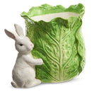Raz, 9" Green Cabbage Container w/ Bunny