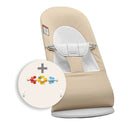 Bouncer Balance Soft, Beige/Gray w/ Flying Friends Bundle