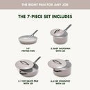 Nova 7pc Ceramic Nonstick Aluminum Cookware Set