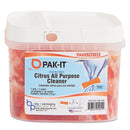 PAK-IT Citrus All-Purpose Cleaner, Citrus Scent, 100 Pak-Its/Tub, 4 Tubs/Carton - BIG5784203400CT