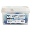 PAK-IT Glass & Hard-Surface Cleaner, Pleasant Scent, 100 Pak-Its/Tub, 8 Tubs/Ct - BIG5551203800CT