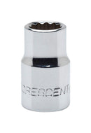 Crescent 22 mm X 3/8 in. drive Metric 12 Point Standard Socket 1 pc