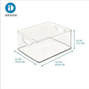 Kitchen Cabinet Storage Bin with Handles 10"x8"x5 - Clear