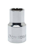 Crescent 17 mm X 1/2 in. drive Metric 12 Point Standard Socket 1 pc