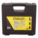 Stanley 1/4 in. drive Metric/SAE 6 Point Socket Set 20 pc